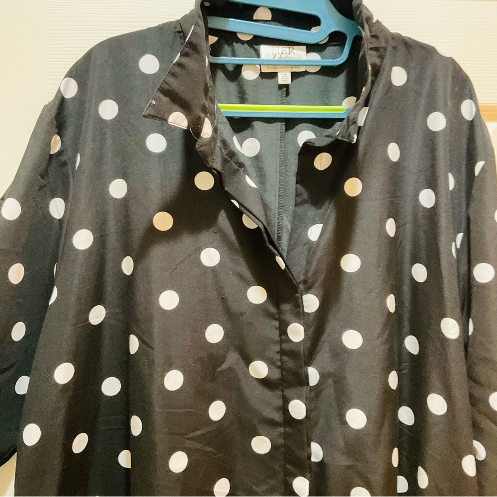 Polka Dot Blouse - Black and White (Price Is Firm) - Picture 4 of 5